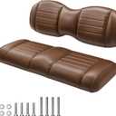 NOKINS Golf Cart Premium Front and Rear Seat Cushion Kit,Seat Back & Seat Bottom Cushion Assembly (Coffee Brown, Fits Aftermarket Standard Rear Seat)