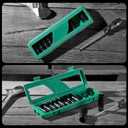 Professional Socket Set Wrench Kit, 11-Piece Metric 10-11-12-13-14-16-17-19-21-22-24mm, High-Torque C-V Steel Sockets for Automotive, Home Repair & DIY Projects