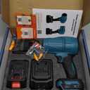 Leaf Blower Cordless with 2 Battery,2 X 4.0Ah,Portable Brushless Motor Electric Leaf Blower for Lawn Care,Dust Cleaner Handheld Blowers for Patio,Blowing Leaves