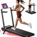 RHYTHM FUN Treadmill with Incline, Walking Pad with Handle Bar,300lbs Walking Pad with APP, Portable Folding Walking Treadmills for Home/Office with Low Noise