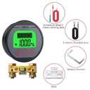 BINTA Battery Monitor with Shunt 8-120V 0-500A Voltmeter Ammeter, Voltage Current Meter, Backlight Waterproof Battery Monitor for Auto Car Motor RV Motorhome Golf Cart Trucks Boat Solar Panel