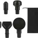 6Pcs Massage Heads with Storage Bag, Replaceable Massager Gun Attachment, Massage Gun Deep Tissue Plug&Play Applicators