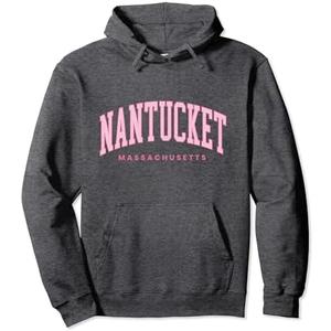 Vintage Nantucket Island Retro Preppy Throwback Girls Women Pullover Hoodie, S