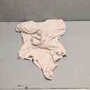 ANRABESS Women Long Sleeve Crew Neck Bodysuits Top 2025 Fall Slim Fit Ribbed Knit Soft Basic Tee Shirts (Small, Light Apricot)