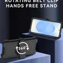 for Samsung S25 Edge Case with HD Tempered Glass Screen Protector, for Galaxy S25 Edge Heavy Duty Phone Case (with Belt Clip-Black)