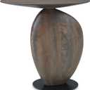 Signature Design by Ashley Cormmet Industrial Accent Table with Metal Base, Dark Brown & Black, 19.88" W X 13" D X 21" H