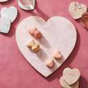 Valentine Pink Heart Marble Cheese Board 9.8 x 9.8 Inch Charcuterie Cutting Tray Marble Serving Decorative for Decoration Charcuterie Kitchen