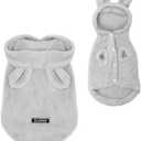 Easter Bunny Ears Cat & Dog Hoodies Fleece Sweatshirt for Small Dogs & Cats (XX-Large, Grey)