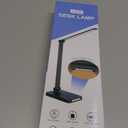 LED Desk Lamp with USB Ports,Touch Desk Lamps for Home Office with 5 Color Modes,3 Brightness Desk Light with Small Night Light,Reading Lamp Table Lamp for Bedroom Bedside Study Black with adapter