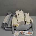 SereneLife 2-in-1 Potty Chair & Potty Training Seat with Step Stool Ladder - Height Adjustable Kids/Toddler Toilet Seat with Stable Anti-Slip Design, Cushioned Seat & Splash Guard For Boys Girls (Gray)