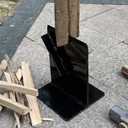 Hi Flame Firewood Kindling Splitter for Wood Stove Fireplace and Fire Pits Wood Splitting Wedge Manual Log Splitter Wedge (Black)