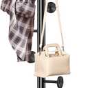 Modern Metal Coat Rack Stand with Natural Marble Base, Heavy Duty Coat Rack Freestanding with 8 Hooks, BlackStanding Coat Racks Hall Tree Stand for Bag, Jacket, Entryway Office