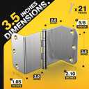 KOLET Offset Door Hinges, 3.5 Inches Swing Clear Hinges, 5/8" Radius Corner Ball Bearing Door Hinges, 2 Inches Widen Doorway, Smooth and Easy Installation, Brushed Nickel, 3 Packs