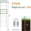 Metal Foldable Tomato Cages 2 Pack, 13" W x 56" H Square Tomato Cages Plant Support for Vegetable Garden, Heavy Duty Tall Tomato Cages for Beans, Tomatos, Cucumbers