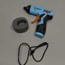 Cordless Hot Glue Gun, GoGonova 15s Fast Preheating 5Ah Built-in Battery Hot Melt Glue Gun, Smart Power-Off, Kit with 25 Pcs Premium Mini Glue Sticks and USB-C Charging Port (Blue)