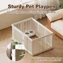 24" Plastic Dog Playpen, 9-Panel Lightweight Pet Play Pen, 48"L x 32"W x 24"H