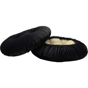 Augld 2 Pack Bar Stool Cushions with Elastic Band Stool Cover 12 Inch Black