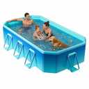 WOOIIROM Foldable Pool, Non-Inflatable Swimming Pool for Adults and Family, Large Thickened Collapsible Pool for Backyard and Garden, Portable Above Ground Outdoor Pool 116" x 65" x 21"