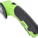 Powerful Rotary Cutter with LED Light, Cordless Cutter Low Noise Multifunctional Li Battery Powered Electric Scissors for Handcraft, Soft Leather, and Baseboards