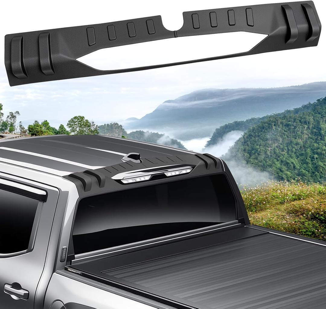 Truck Roof Spoiler Compatible with 2022-2025 Toyota Tundra Rear Roof Protector Wing Fits for Tundra Accessories Roof Mat Third Brake Light