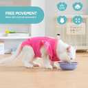 Avont Cat Recovery Suit - Post-Surgery Onesie for Cats, Alternative to Cone of Shame, Protective Spay Suit for Female Kitten, Ideal for Healing and Skin Conditions -Magenta(L)