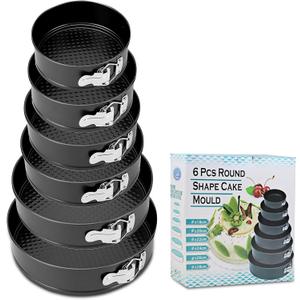 Springform Cake Pan, Cake Pan with 6 Different Size (7,8,9,10,11,12 inch), Cake Molds for Baking with Removable Bottom, Non-Stick Bakeware for Effortless Baking and Easy Release