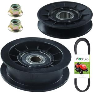 GX20286 V Idler Pulley with GX20287 Idler Pulley GX20006 Drive Belt Replaces AUC20393 AM103019 AUC2039 UC30568 for John Deere L130 D140 LA115 LA130 D110 LA145 D170 L111 L120 D130 D155 Tractor