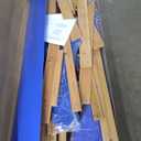 Backyard Discovery Bay Pointe Cedar Wood Swing Set with Wave Slide, Play Deck, Rock Wall Ladder, Belt Swings, Chalkboard, Canopy Roof, Outdoor Playset (Blue)