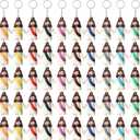 50 Pack Mini Jesus Figurines Keychains, Christian Little Jesus Toys Keychains Jesus Religious Keychain Bulk For Church Events Giveaways, Sunday School Religious Party Favors