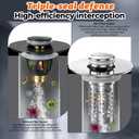 Bathroom Sink Stopper, Stainless Steel Pop-up Sink Stopper Hair Catcher with Removable Basket (2PCS)