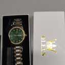 OLEVS Men's Luxury Stainless Steel Watch, Big Face Gold Silver Two Tone Three Hand Analog Quartz Watch, Easy to Read Waterproof Luminous Day Date Wrist Watches for Men (09 All Gold)