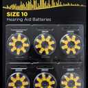 Kirkland Signature Premium Quality Hearing Aid Batteries 48 pack 1.45 Volt Mercury Free Various Sizes (Size 10)