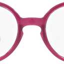 Ray-Ban Kids' RY9075V Round Prescription Eyewear Frames, Transparent On Rubber Fuchsia/ Demo Lens, 37 mm
