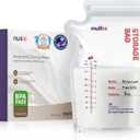 Nuliie 120 Pcs Breastmilk Storage Bags Freezer, 8 OZ Breast Milk Storing Bags, BPA-Free, Milk Storage Bags with Pour Spout for Breastfeeding, Self-Standing Bag, Space Saving Flat Profile