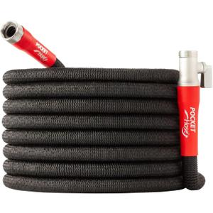 Pocket Hose Silver Bullet 2.0 Expandable Garden Hose 100-FT with Turbo Shot Nozzle, AS-SEEN-ON-TV, Lead-Free, Solid Aluminum Connectors, Easy On/Off Valve, Kink-Free, Leak-Proof