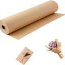 Brown Wrapping Paper Roll 24"x 1200" Craft Packing Paper for Moving Shipping, Gift Wrapping Paper, Bulletin Board Kraft Paper for Table Covering Poster Paper Christmas