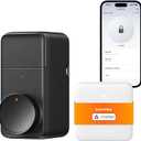 SwitchBot WiFi Smart Lock Pro + Hub Mini Matter, Keyless Entry Smart Deadbolt Retrofit for Existing Deadbolt, Install in Minutes, Matter Siri HomeKit/Apple Watch, Alexa Google IFTTT (Black&White)