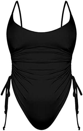 KRLAGAPAS Women's Sexy One Piece Bathing Suit Tummy Control Swimsuit. Size L