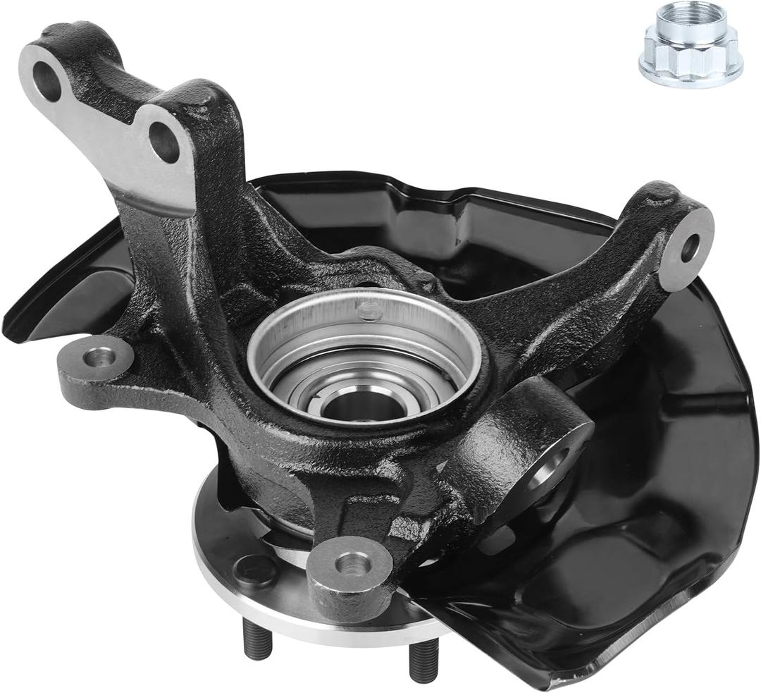 Front Right Steering Knuckle & Wheel Bearing Hub Assembly for Toyota Sienna 2004 2005 2006 2007 2008 2009 2010, 698-424, 698424, Only for FWD, Passenger Side