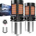 NATGIC Amber BAU15S PY21W LED Bulbs Yellow Canbus Error Free Turn Signal Light Built-in Resistor No Hyper Flash No Error For Blinker Light Indicator Light Side Marker Light 2000Lm 21W(Pack Of 2)