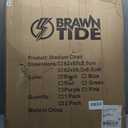BRAWNTIDE Stadium Seat for Bleachers with Back Support - Wide Padded Reclining Bleacher Seat, Portable Folding Stadium Chair with Armrests, Hooks, Straps, Cup Holders & Pockets (Black, 23", 2 Pack)