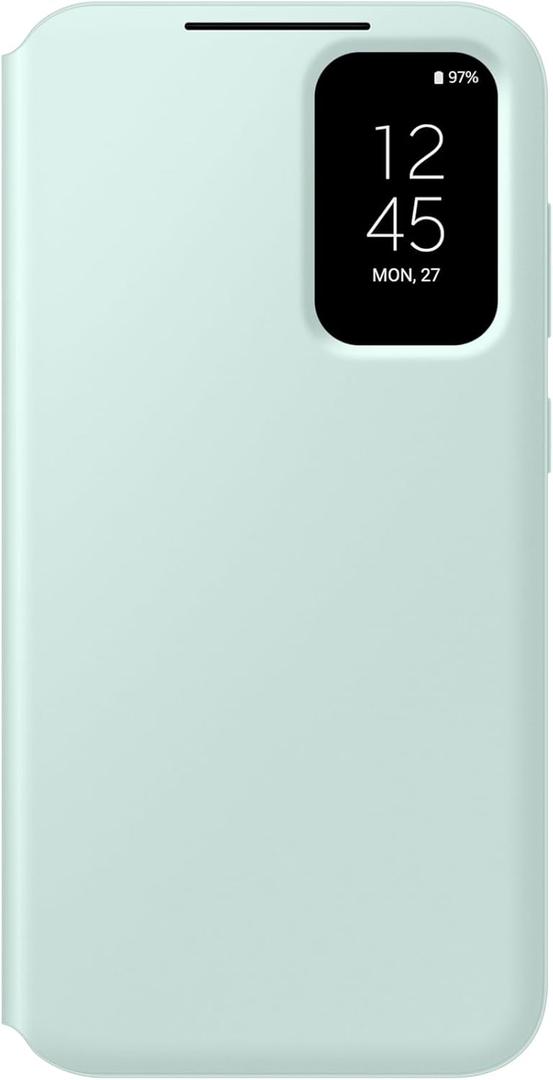 Samsung Galaxy S23 FE S-View Wallet Phone Case, Protective Cover with Card Holder Slot, Finger Tap Display Window, US Version, EF-ZS711CMEGUS, Mint