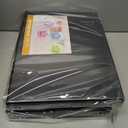 SUNEE 3 Ring Binders 1 Inch 12 Pack, Clear View Three Ring PVC-Free (Fit 8.5x11 Inches) for School or Office Supplies, Black