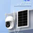 MOES 4G LTE Cellular Solar Security Camera, Lifetime Free Unlimited Data 2K Wireless Outdoor Surveillance, Color Night Vision, AI PIR Motion Sensor Detection, Built-in VSIM Card, 32GB Storage