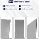 4 x 30 Inch Stainless Steel Trim Strips 304 Brushed Stainless Steel Finishing Sheet Metal Gap Filler Trim Strip Metal Trim Kitchen Tools, Silver