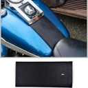 PU Leather Gas Tank Panel Bib for Harley Softail and Dyna Models, 1993-2017