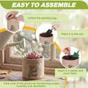 SATINIOR 24 Pack Let Love Grow Wedding Gifts Favors for Guests Bulk Mini Burlap Succulents Planter Pots Wraps Bags with Drainage Hole for Bridal Shower Baby Shower Engagement Anniversary Table Decor
