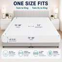 3-in-1 Split King Gap Filler for Adjustable Bed, White, 79"x79"
Machine-Washable Fitted Sheet, Bed Bridge, Twin/Twin XL to King Bed Converter, Mattress Connector, Sheet Strap Set