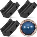 Wall Mount Exercise Ball Storage Bracket Yoga Ball Holder Balance Trainer Storage Holder for Home Gym Studios (PPS, Black)