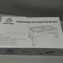 Elevated Bowls, 4 Height Adjustable Raised Stand With 2 Thick 50oz Stainless Steel Food Bowls, Non-Slip Feeder for Dogs, Adjusts to 3.7", 9.2", 10.75", 12.36" Light Brownish Gray